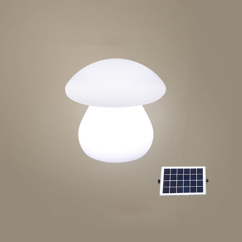 Moderne Solar-LED-Außenleuchte in Pilzform