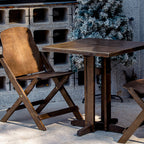 Contemporary Retro Solid Wood Plywood & Iron Round Square Coffee Table And Chair Set