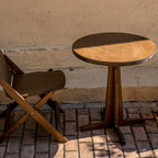 Contemporary Retro Solid Wood Plywood & Iron Round Square Coffee Table And Chair Set