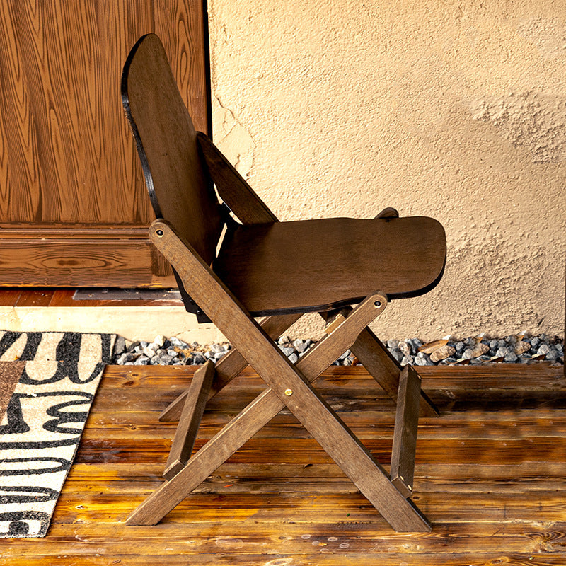 Contemporary Retro Solid Wood Plywood & Iron Round Square Coffee Table And Chair Set