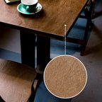 Contemporary Retro Solid Wood Plywood & Iron Round Square Coffee Table And Chair Set