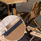 Contemporary Retro Solid Wood Plywood & Iron Round Square Coffee Table And Chair Set