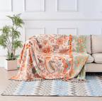 Chic – Cotton Throw Blanket with Floral Pattern