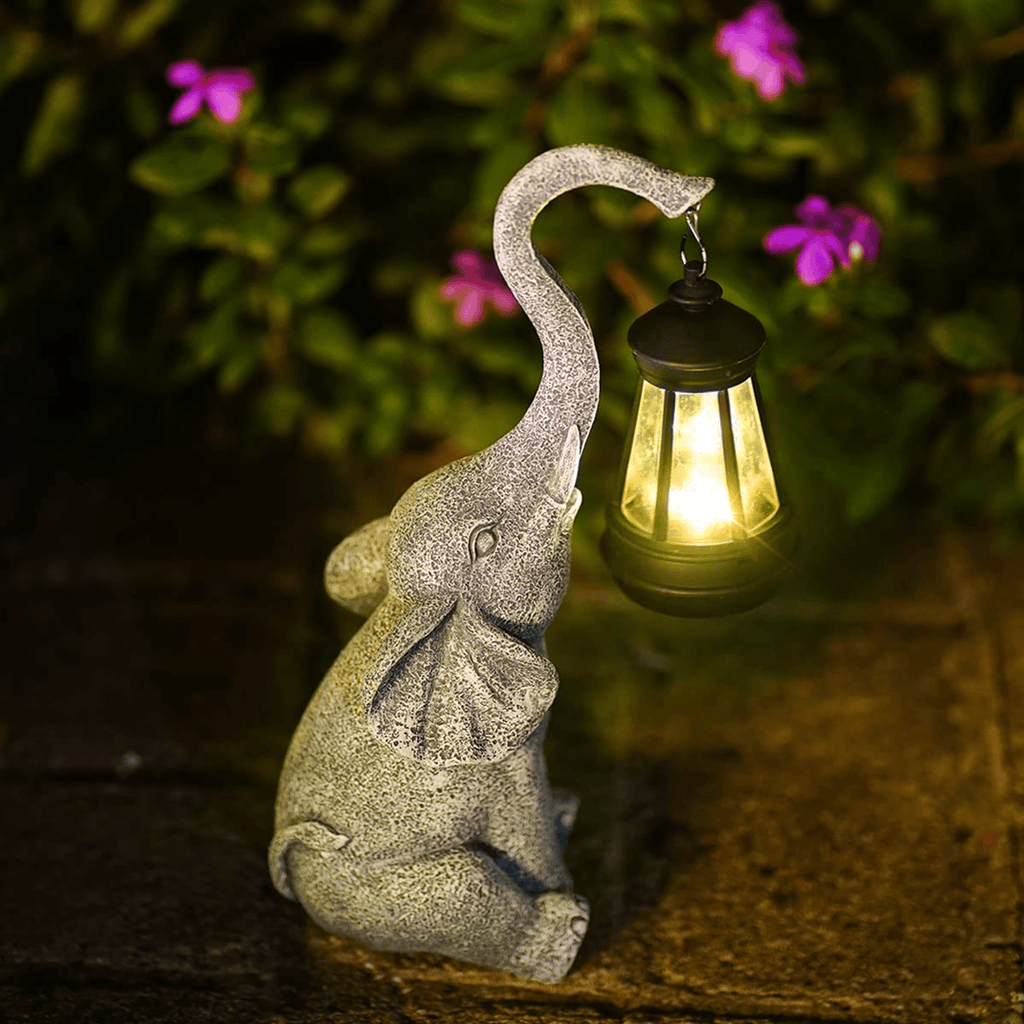 Atmosphärische Solarleuchte für den Garten – Elephant Glow