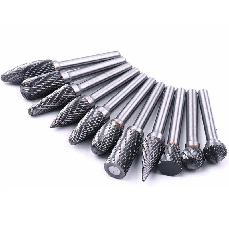 10-in-1 Wolframstahl-Schleifkopf-Set (10-tlg.)