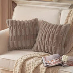 Calm Weave Plush Cushion Cover