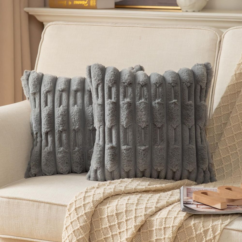 Calm Weave Plush Cushion Cover
