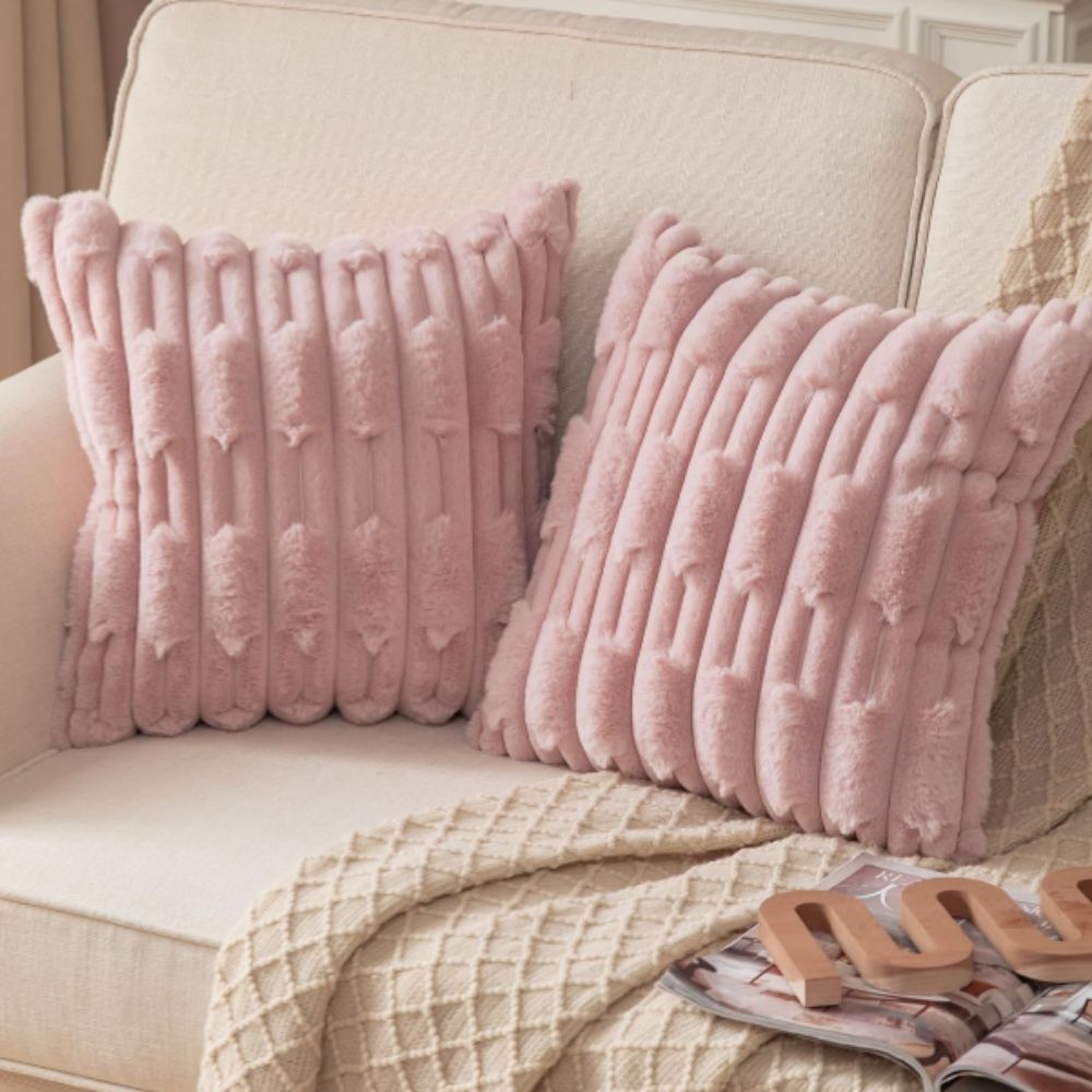 Calm Weave Plush Cushion Cover