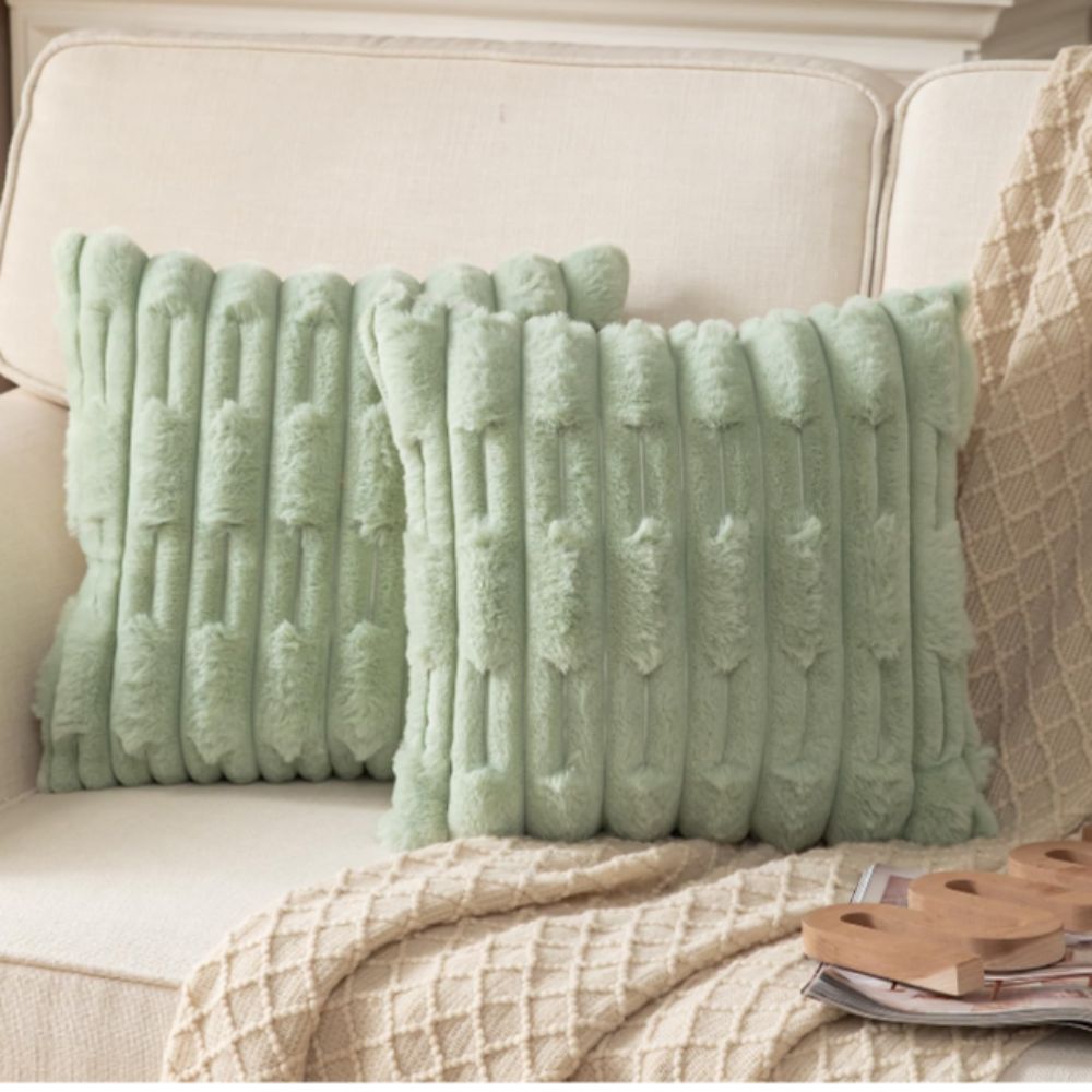 Calm Weave Plush Cushion Cover