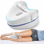 Ergonomic Contoured Memory Foam Knee Pillow with Adjustable Strap
