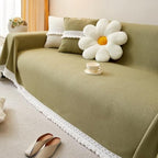 Classic Chenille Lace Edge Sofa Cover