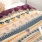 Cozy Artisan Patterned Cotton Throw Blanket