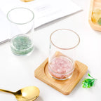 Kristallkiesel Glasbecher