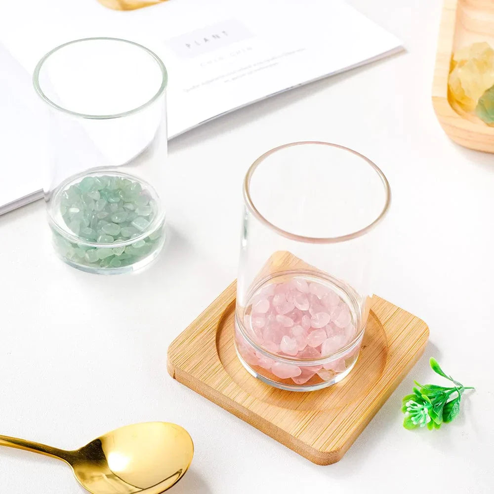 Kristallkiesel Glasbecher