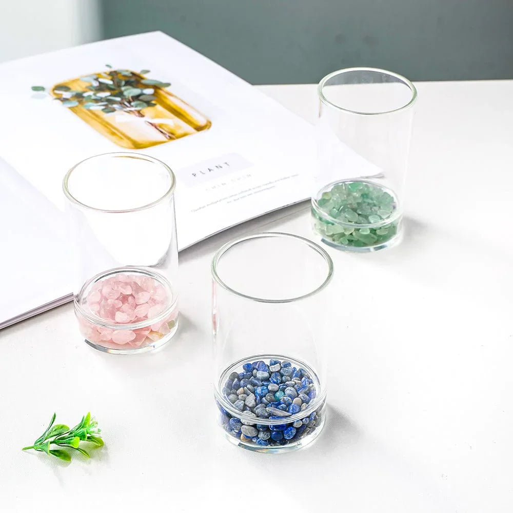 Kristallkiesel Glasbecher
