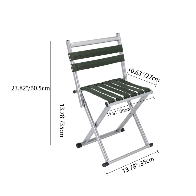 Contemporary Nordic Square Nylon Metal Foldable Camping Chair