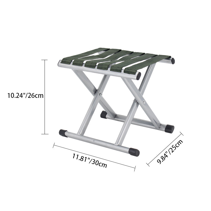 Contemporary Nordic Square Nylon Metal Foldable Camping Chair