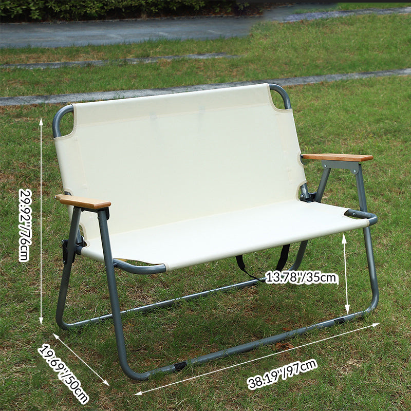 Moderner minimalistischer Campingstuhl mit Rückenlehne und Armlehnen aus Oxford-Gewebe