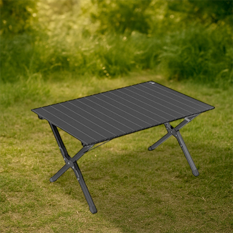 Moderner minimalistischer, klappbarer Outdoor-Couchtisch aus Karbonstahl