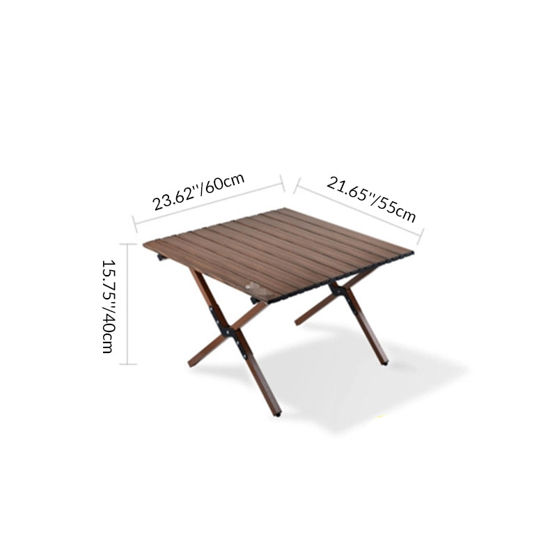 Moderner minimalistischer, klappbarer Outdoor-Couchtisch aus Karbonstahl