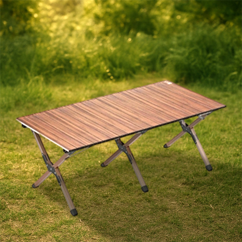Moderner minimalistischer, klappbarer Outdoor-Couchtisch aus Karbonstahl