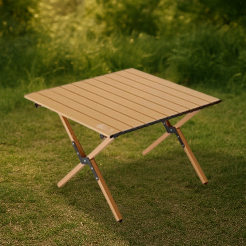 Moderner minimalistischer, klappbarer Outdoor-Couchtisch aus Karbonstahl
