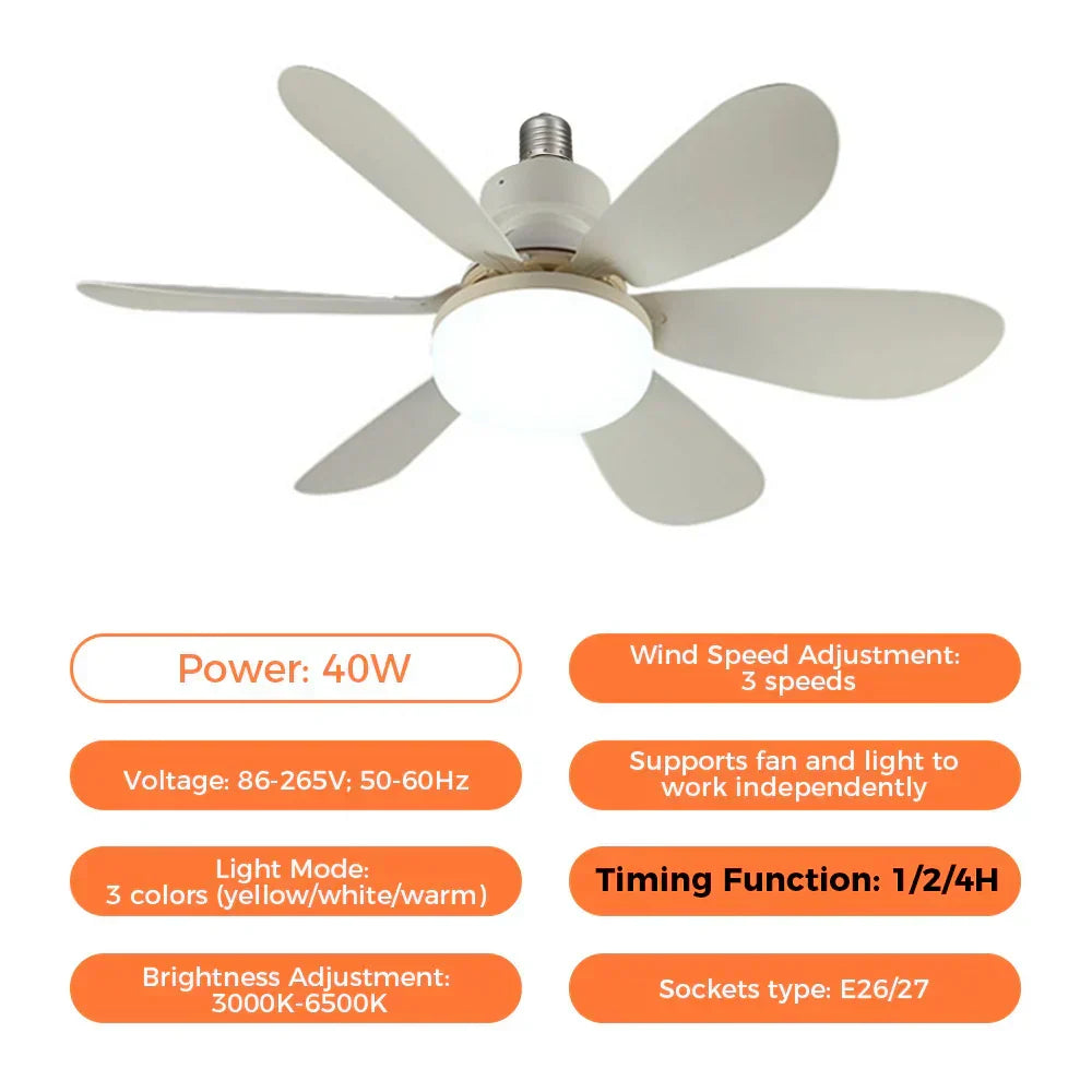Deckenventilator mit LED-Licht