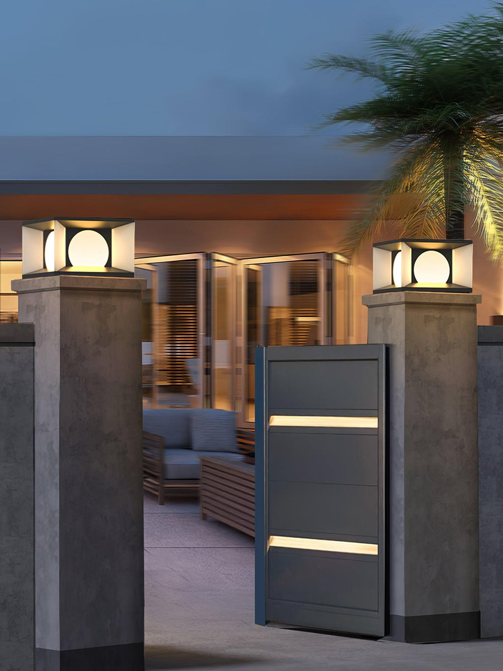 Eclipse Cube Outdoor Post Light