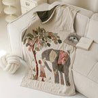 Elegant Floral Print Bath Towel Blanket