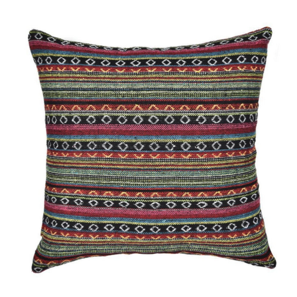 Ethnischer Kissenbezug im Boho-Stil mit geometrischem Muster