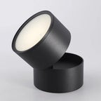 Aluminium-Deckenleuchte 10 cm verstellbar, Schwarz/Weiß, 7W LED Warmweiß