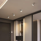 Aluminium-Deckenleuchte 10 cm verstellbar, Schwarz/Weiß, 7W LED Warmweiß