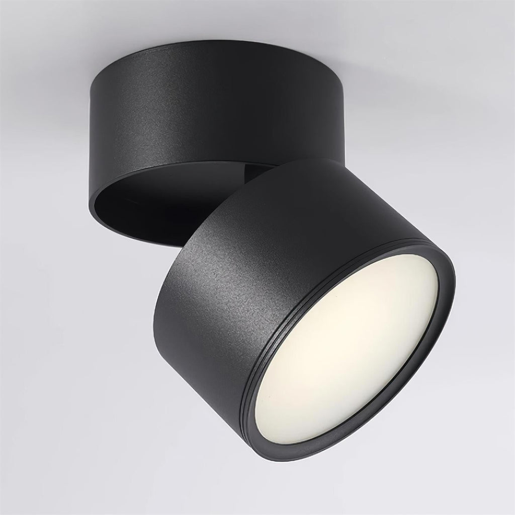 Aluminium-Deckenleuchte 10 cm verstellbar, Schwarz/Weiß, 7W LED Warmweiß