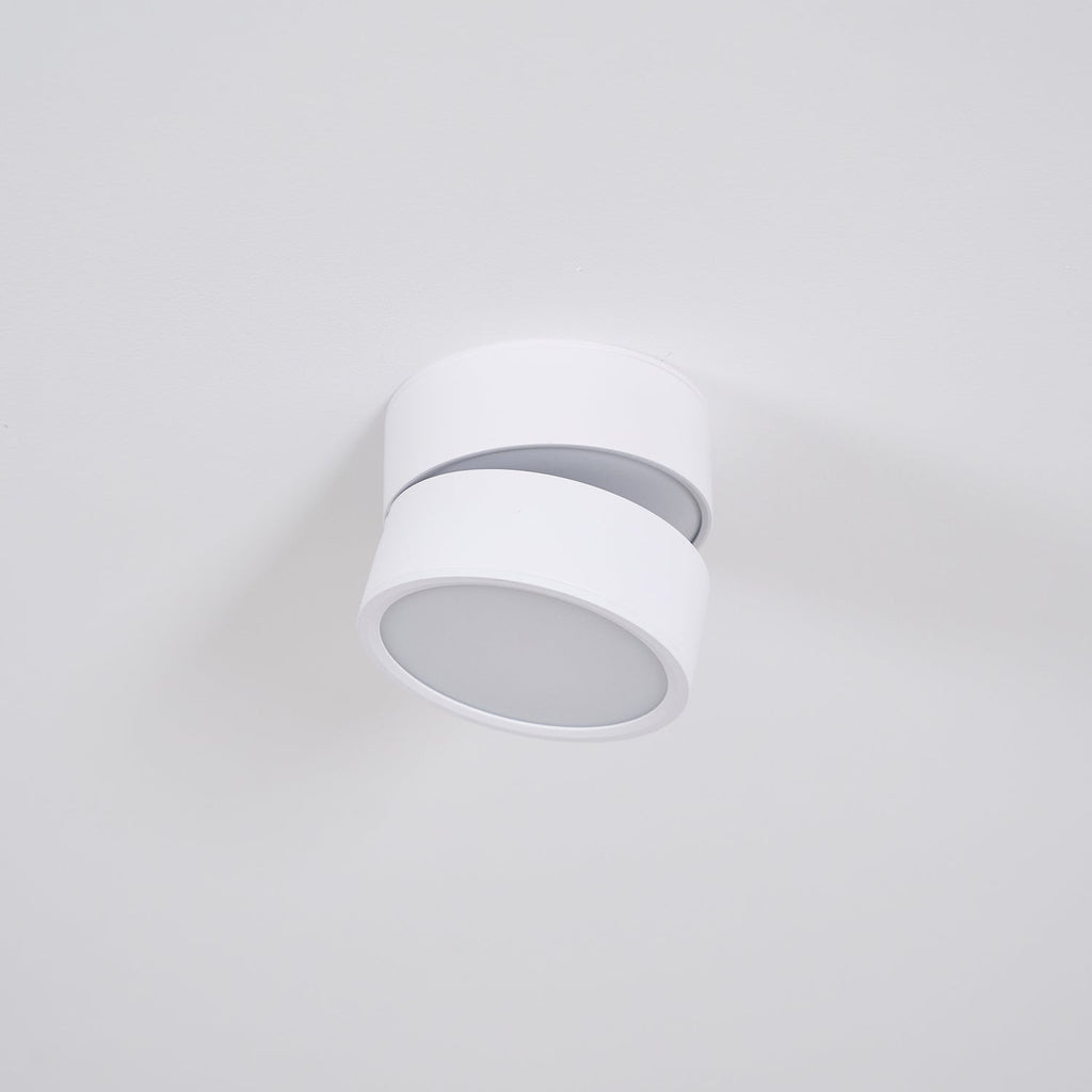 Aluminium-Deckenleuchte 10 cm verstellbar, Schwarz/Weiß, 7W LED Warmweiß