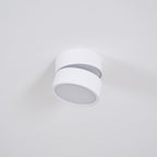 Aluminium-Deckenleuchte 10 cm verstellbar, Schwarz/Weiß, 7W LED Warmweiß