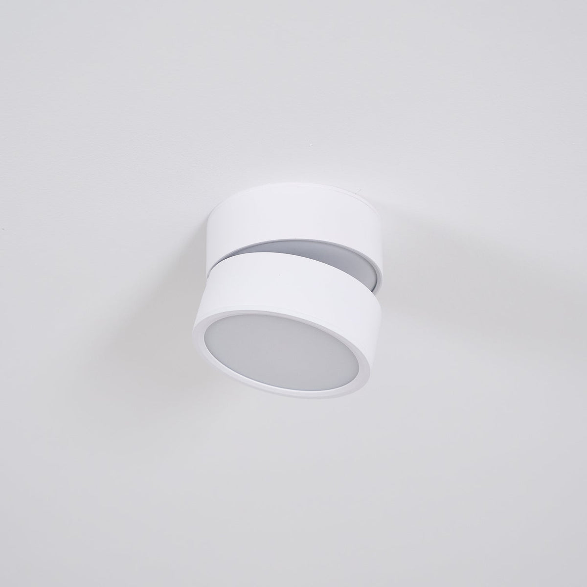 Aluminium-Deckenleuchte 10 cm verstellbar, Schwarz/Weiß, 7W LED Warmweiß