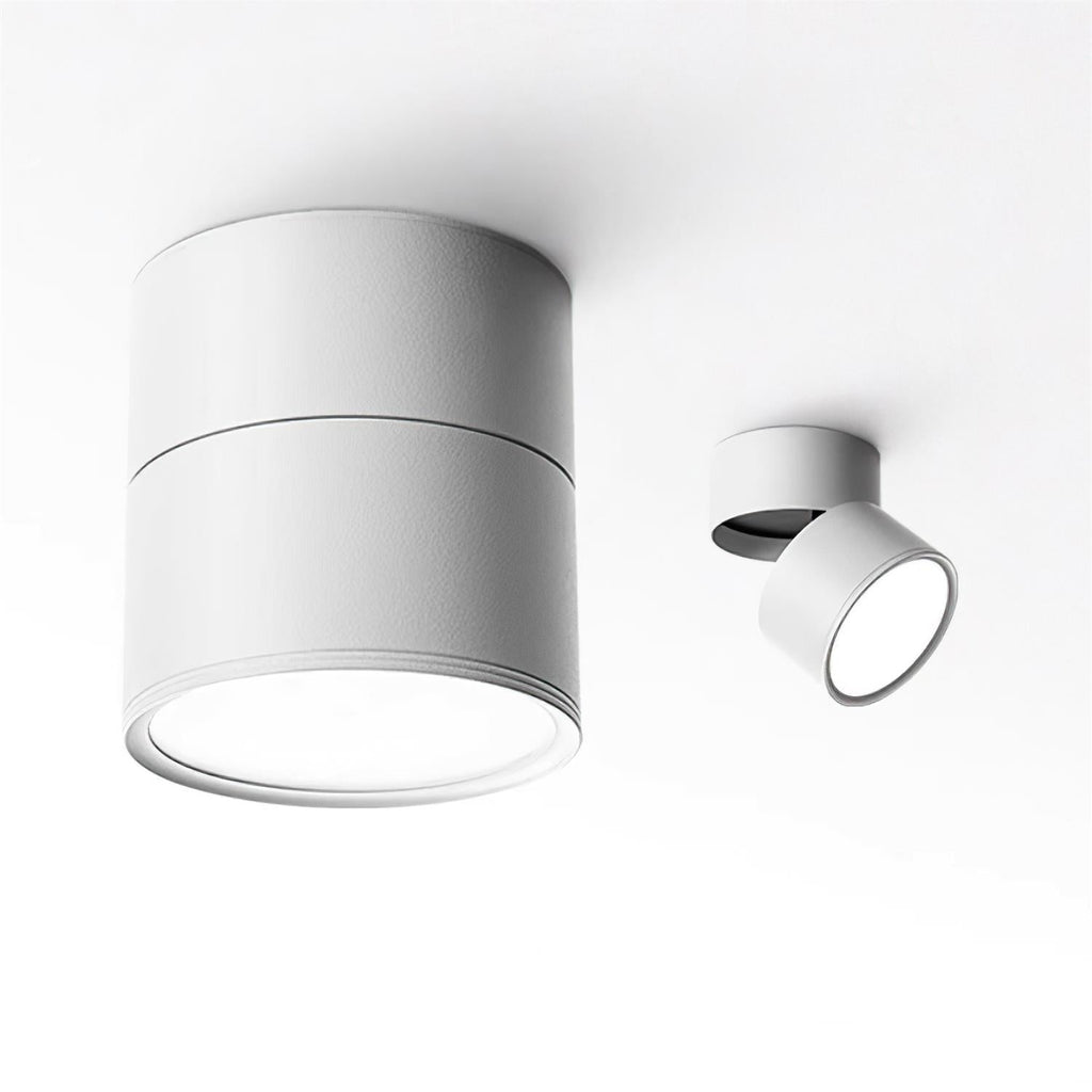 Aluminium-Deckenleuchte 10 cm verstellbar, Schwarz/Weiß, 7W LED Warmweiß