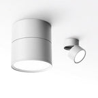 Aluminium-Deckenleuchte 10 cm verstellbar, Schwarz/Weiß, 7W LED Warmweiß