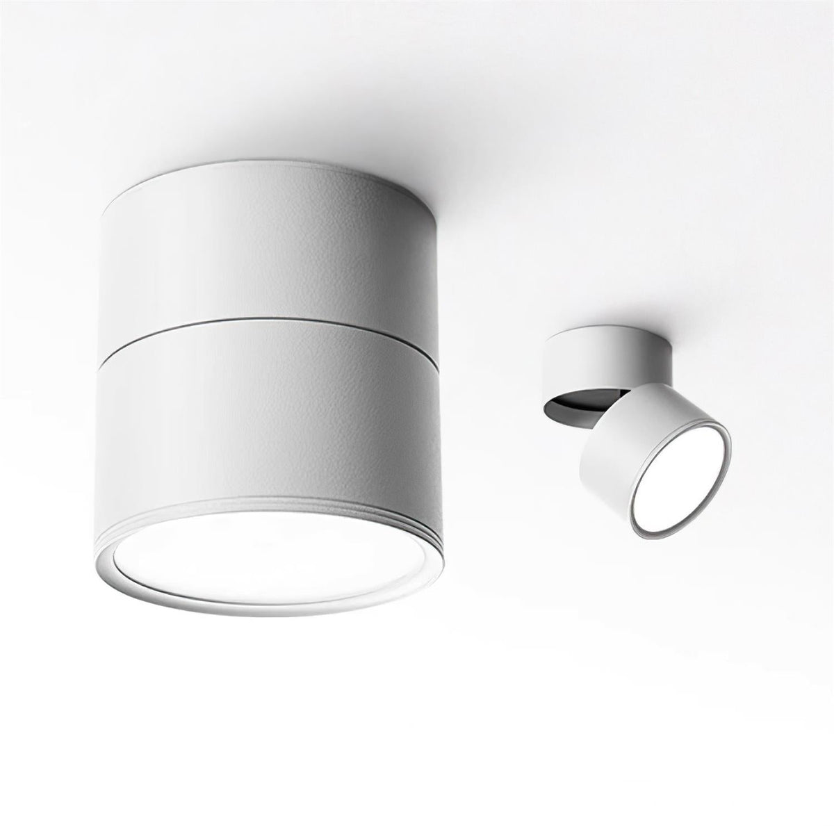 Aluminium-Deckenleuchte 10 cm verstellbar, Schwarz/Weiß, 7W LED Warmweiß