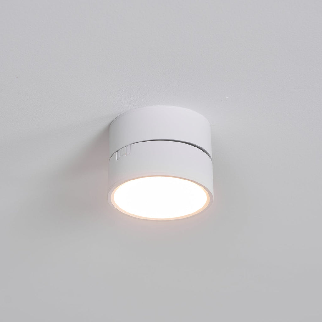 Aluminium-Deckenleuchte 10 cm verstellbar, Schwarz/Weiß, 7W LED Warmweiß