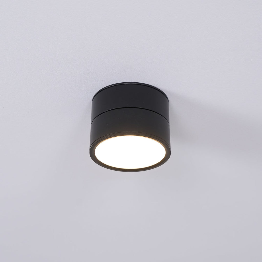 Aluminium-Deckenleuchte 10 cm verstellbar, Schwarz/Weiß, 7W LED Warmweiß
