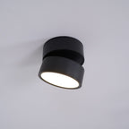 Aluminium-Deckenleuchte 10 cm verstellbar, Schwarz/Weiß, 7W LED Warmweiß
