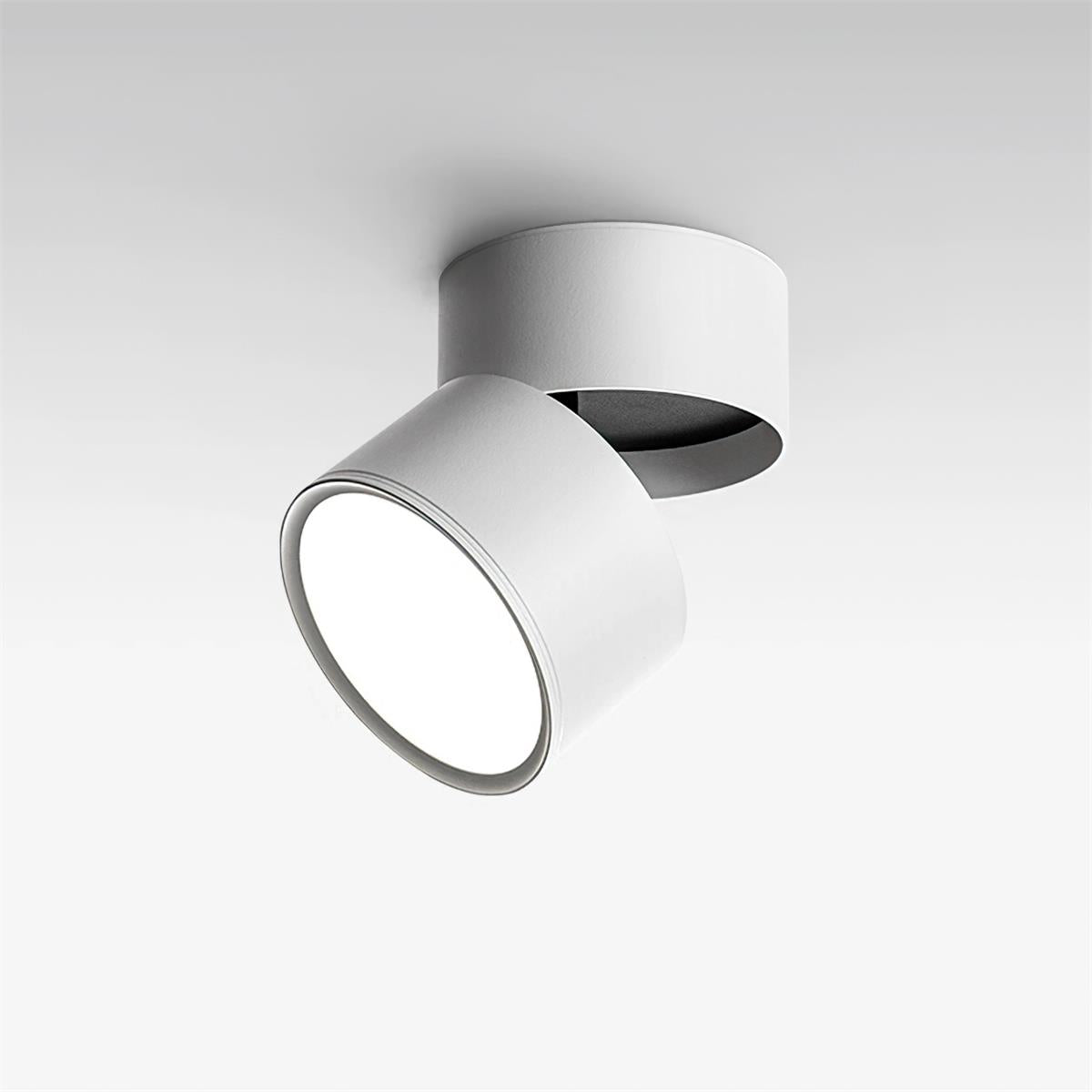 Aluminium-Deckenleuchte 10 cm verstellbar, Schwarz/Weiß, 7W LED Warmweiß
