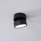 Aluminium-Deckenleuchte 10 cm verstellbar, Schwarz/Weiß, 7W LED Warmweiß