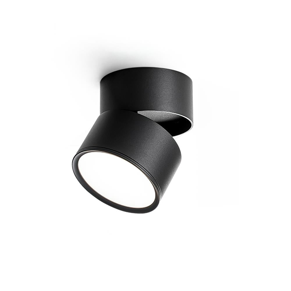 Aluminium-Deckenleuchte 10 cm verstellbar, Schwarz/Weiß, 7W LED Warmweiß