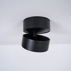 Aluminium-Deckenleuchte 10 cm verstellbar, Schwarz/Weiß, 7W LED Warmweiß