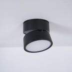 Aluminium-Deckenleuchte 10 cm verstellbar, Schwarz/Weiß, 7W LED Warmweiß