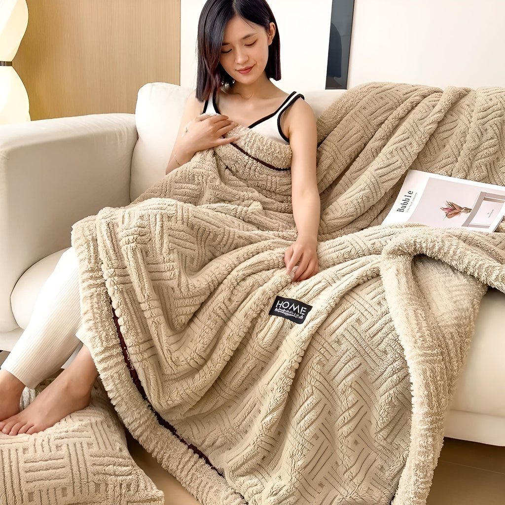 Fluffy Fleece Throw Blanket