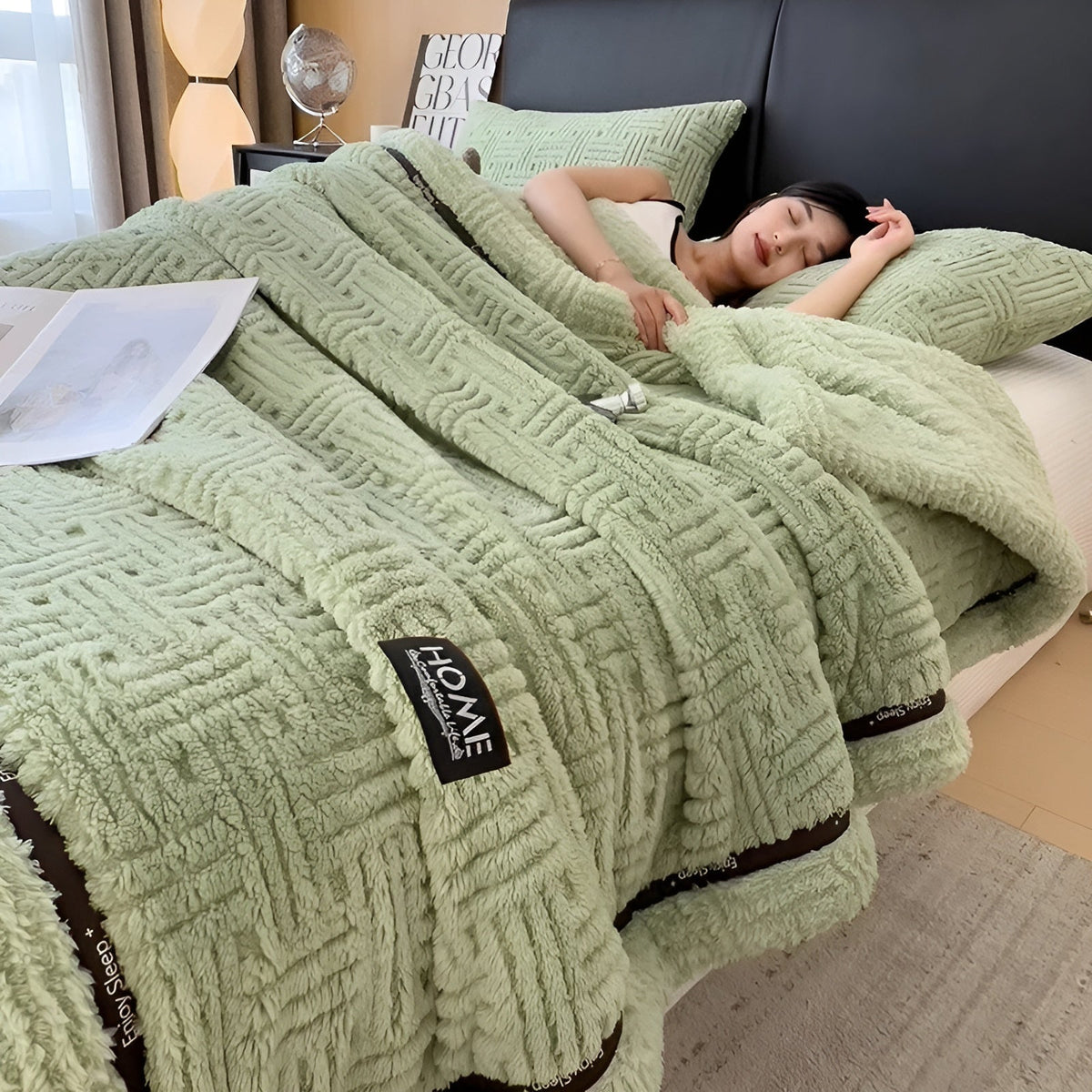 Fluffy Fleece Throw Blanket
