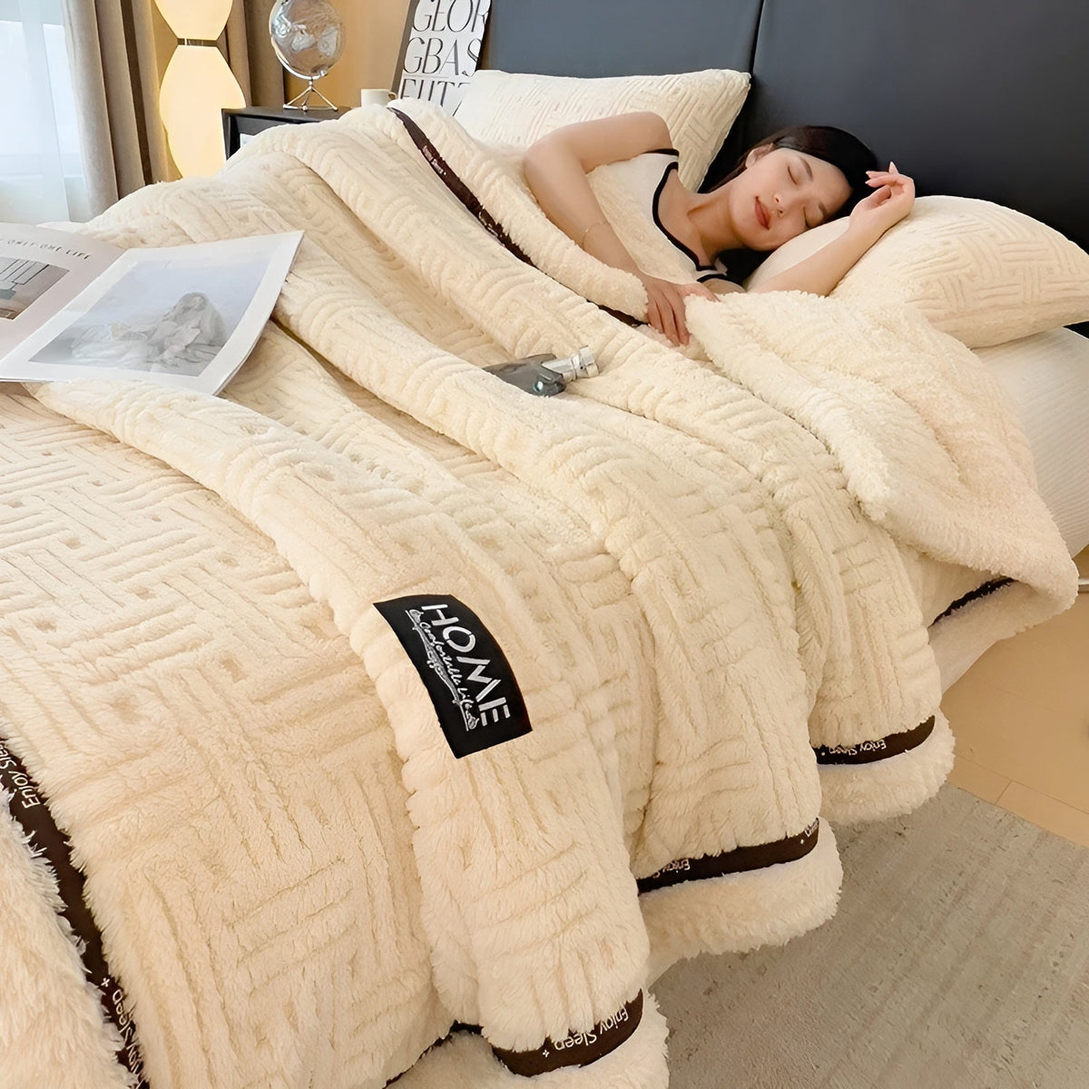 Fluffy Fleece Throw Blanket